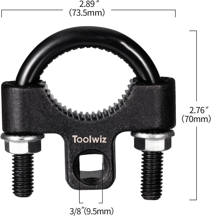 Toolwiz Inner Tie Rod Removal Tool Kit, 3/8'' Universal Low Profile Tool and Inner Tie Rod Hex Wrench Repair Remover 27-42mm End Wrench for 1/2" Square Drive, 2pcs for Most Cars Repair - Image 4